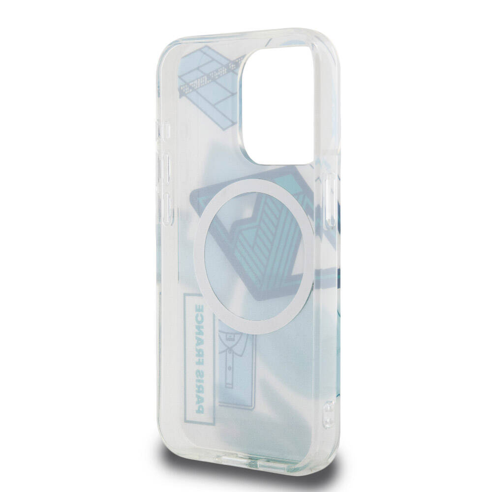 iPhone 15 Pro Kılıf Lacoste Orjinal Lisanslı M-safe Şarj Özellikli Çift Katmanlı Yamalar Desenli Kılıf