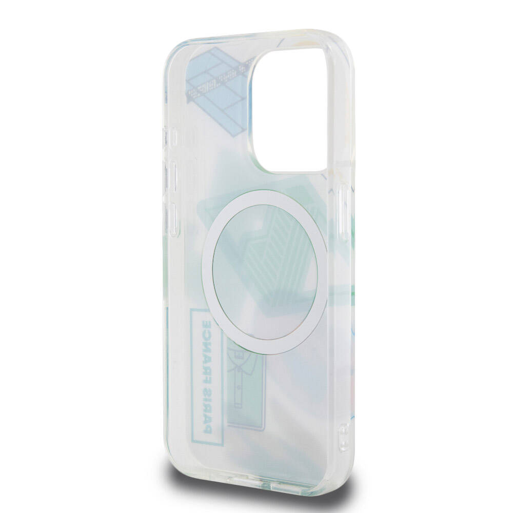 iPhone 15 Pro Kılıf Lacoste Orjinal Lisanslı M-safe Şarj Özellikli Çift Katmanlı Yamalar Desenli Kılıf