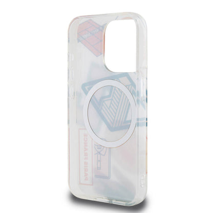 iPhone 15 Pro Kılıf Lacoste Orjinal Lisanslı M-safe Şarj Özellikli Çift Katmanlı Yamalar Desenli Kılıf