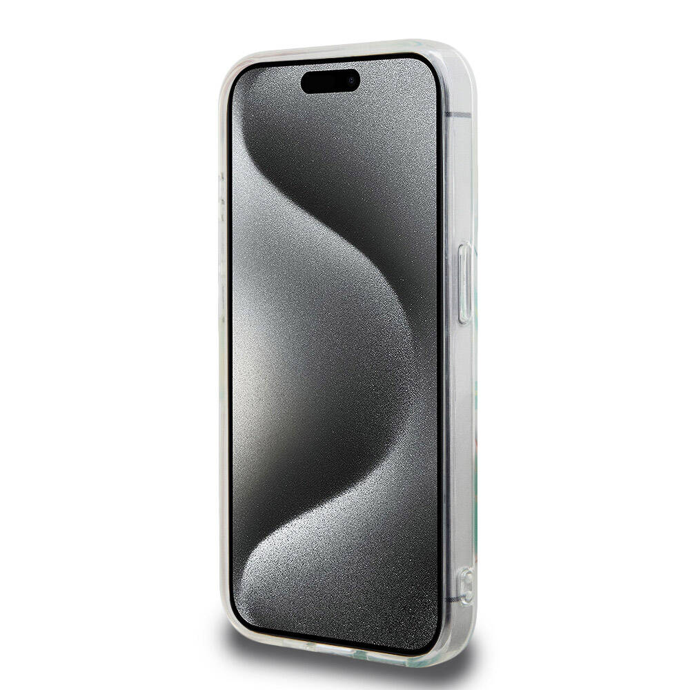 Apple iPhone 15 Pro Kılıf Lacoste Orjinal Lisanslı Magsafe Şarj Özellikli Çift Katmanlı Yamalar Desenli Kapak Yeşil