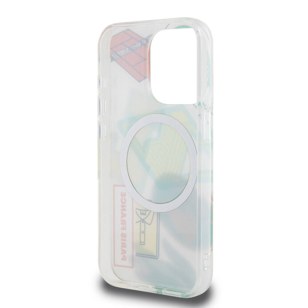 iPhone 15 Pro Kılıf Lacoste Orjinal Lisanslı M-safe Şarj Özellikli Çift Katmanlı Yamalar Desenli Kılıf