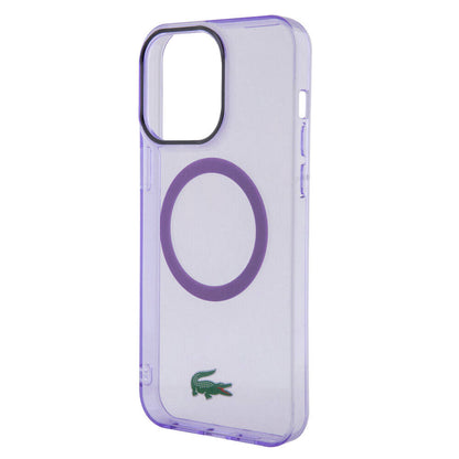 iPhone 15 Pro Kılıf Lacoste Orjinal Lisanslı M-safe Şarj Özellikli İkonik Timsah Logolu Hard Parme Kılıf