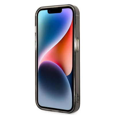 Apple iPhone 15 Pro Kılıf Lacoste Orjinal Lisanslı Magsafe Şarj Özellikli Transparan Timsah Logo Baskılı Kapak Mavi Açık