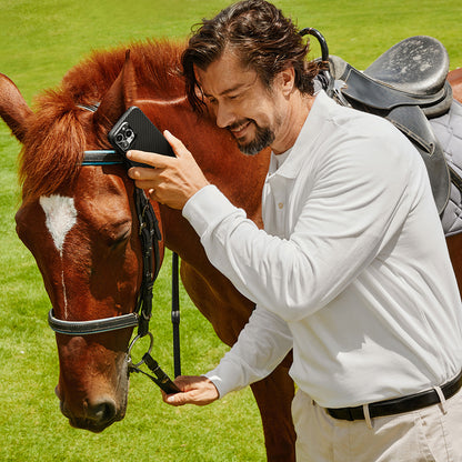 iPhone 15 Pro Kılıf M-safe Şarj Özellikli 1500D Aramid Fiber Pitaka Military-Grade Classic Serisi Black-Grey Twill Kılıf