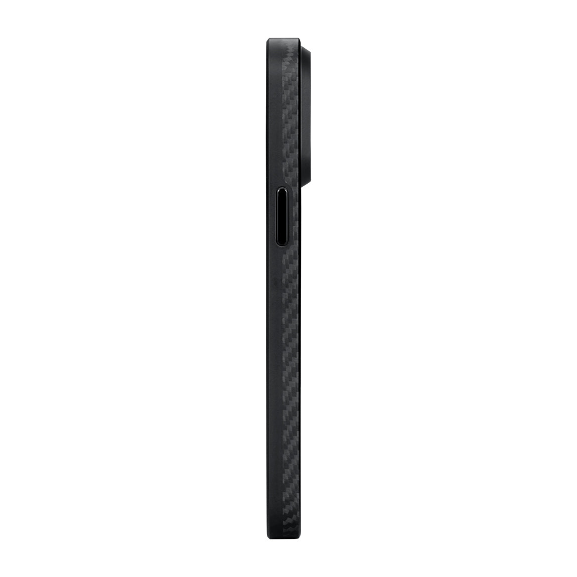Apple iPhone 15 Pro Kılıf M-safe Şarj Özellikli 1500D Aramid Fiber Pitaka Military-Grade Classic Serisi Black-Grey Twill Kapak Siyah-Gri