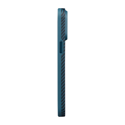 Apple iPhone 15 Pro Kılıf M-safe Şarj Özellikli 1500D Aramid Fiber Pitaka Military-Grade Classic Serisi Black-Grey Twill Kapak Siyah-Gri
