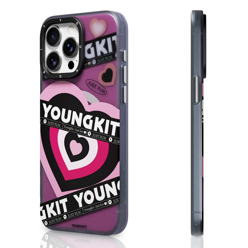 iPhone 15 Pro Kılıf M-safe Şarj Özellikli Airbagli Çift Katmanlı Youngkit Flipped Serisi Kılıf