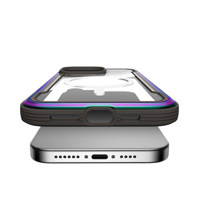 Apple iPhone 15 Pro Kılıf M-safe Şarj Özellikli Airbagli Raptic Shield Serisi Şeffaf Arka Yüzey Kapak Colorful