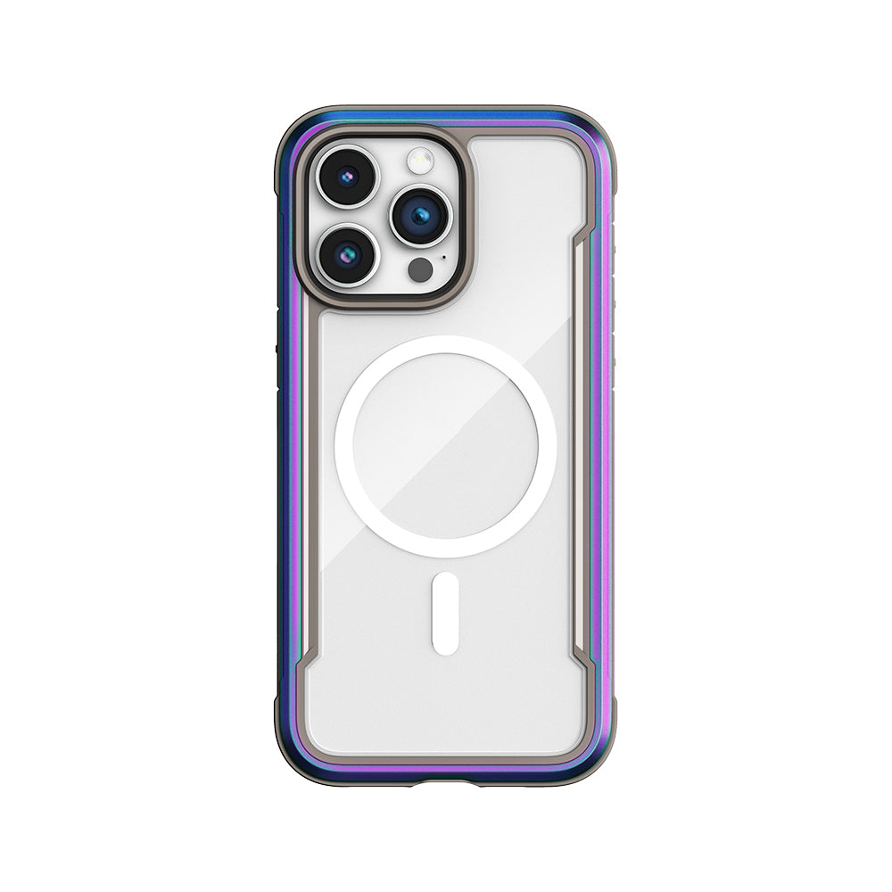 Apple iPhone 15 Pro Kılıf M-safe Şarj Özellikli Airbagli Raptic Shield Serisi Şeffaf Arka Yüzey Kapak Colorful