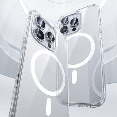 Apple iPhone 15 Pro Kılıf Magsafe Şarj Özellikli Airbagli Şeffaf Benks LucentPro Serisi Kapak Şeffaf