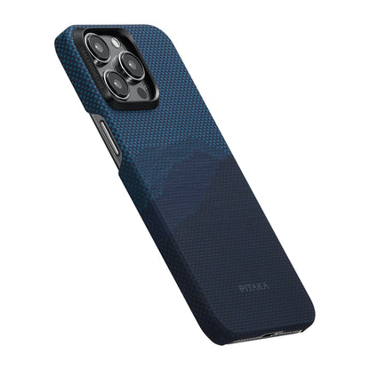 iPhone 15 Pro Kılıf M-safe Şarj Özellikli Aramid Fiber Pitaka Tactile Woven Starpeak Serisi Over The Horizon Kılıf
