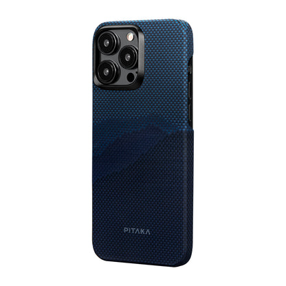 iPhone 15 Pro Kılıf M-safe Şarj Özellikli Aramid Fiber Pitaka Tactile Woven Starpeak Serisi Over The Horizon Kılıf