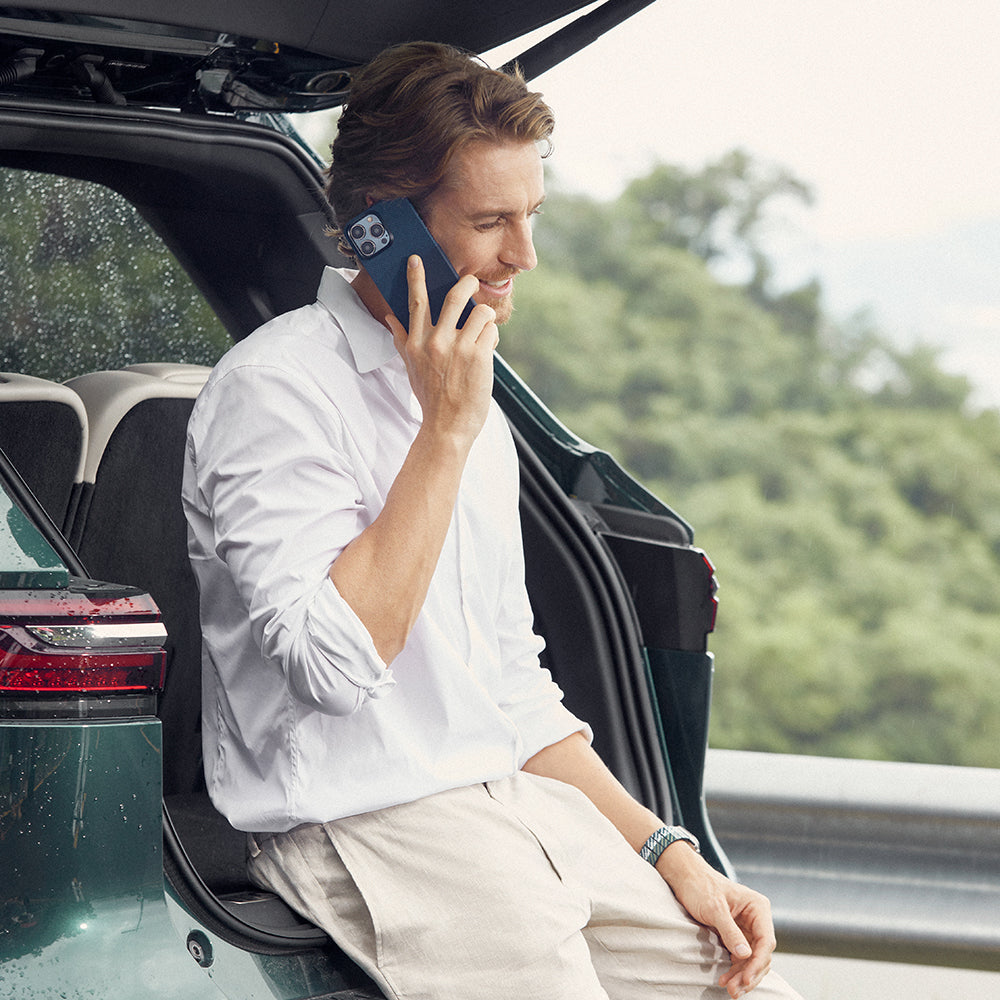 iPhone 15 Pro Kılıf M-safe Şarj Özellikli Aramid Fiber Pitaka Tactile Woven Starpeak Serisi Over The Horizon Kılıf