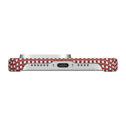 iPhone 15 Pro Kılıf M-safe Şarj Özellikli Awa Tasarımlı 1500D Aramid Fiber Pitaka Ultra-Slim Classic Serisi Bonfire Kılıf