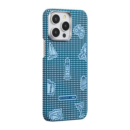 iPhone 15 Pro Kılıf M-safe Şarj Özellikli Awa Tasarımlı 1500D Aramid Fiber Pitaka Ultra-Slim Classic Serisi Ocean Kılıf
