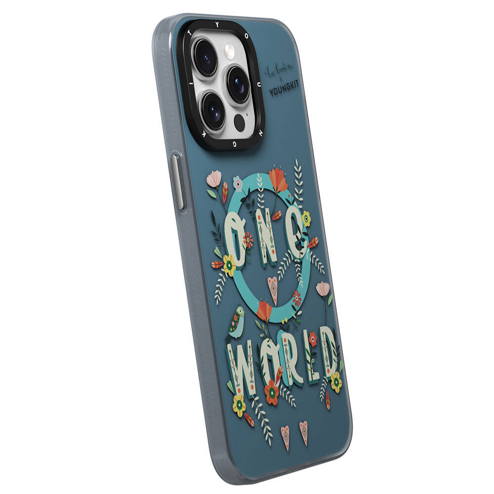 iPhone 15 Pro Kılıf M-safe Şarj Özellikli Bee Brown Tasarımlı Youngkit Colorful Life Serisi Kılıf