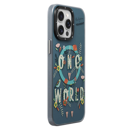 iPhone 15 Pro Kılıf M-safe Şarj Özellikli Bee Brown Tasarımlı Youngkit Colorful Life Serisi Kılıf