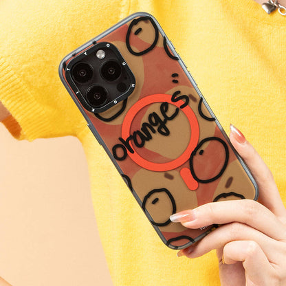 iPhone 15 Pro Kılıf M-safe Şarj Özellikli Bee Brown Tasarımlı Youngkit Funny Serisi Kılıf
