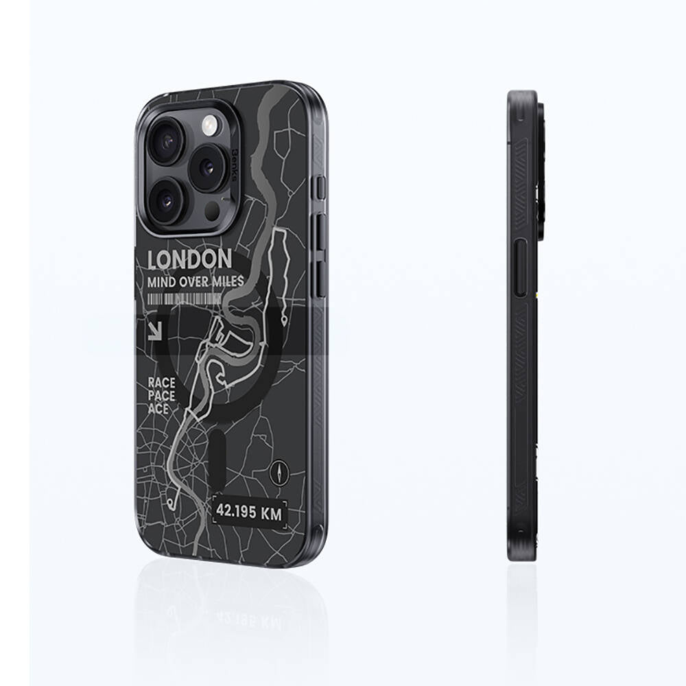 Apple iPhone 15 Pro Kılıf Magsafe Şarj Özellikli Benks City Serisi Kapak Mavi