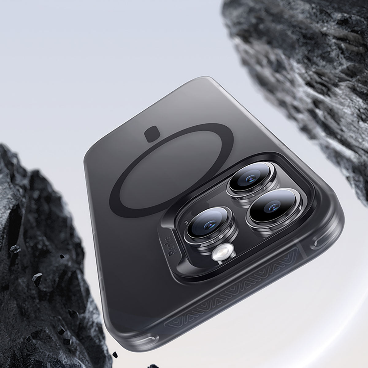 Apple iPhone 15 Pro Kılıf Magsafe Şarj Özellikli Benks Lucid Armor Kapak Mavi