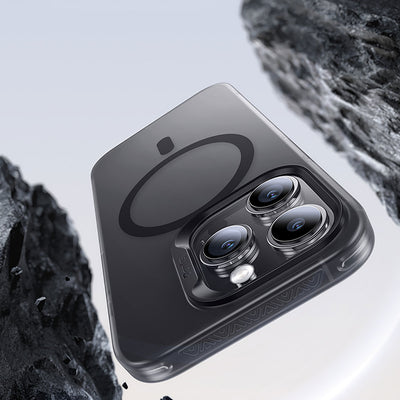 Apple iPhone 15 Pro Kılıf Magsafe Şarj Özellikli Benks Lucid Armor Kapak Mavi