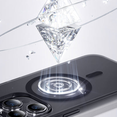 Apple iPhone 15 Pro Kılıf Magsafe Şarj Özellikli Benks Lucid Armor Kapak Gri