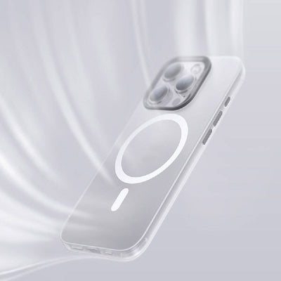 Apple iPhone 15 Pro Kılıf Magsafe Şarj Özellikli Benks Lucid Armor Kapak Beyaz