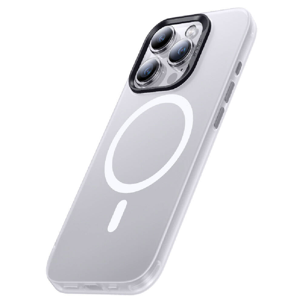 Apple iPhone 15 Pro Kılıf Magsafe Şarj Özellikli Benks Lucid Armor Kapak Beyaz