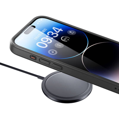 Apple iPhone 15 Pro Kılıf Magsafe Şarj Özellikli Benks Mist Protective Kapak Gri