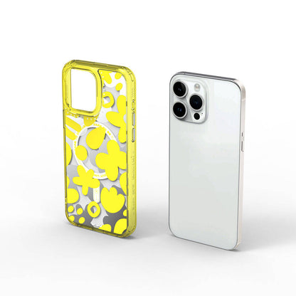 iPhone 15 Pro Kılıf M-safe Şarj Özellikli Boya Desenli Wiwu Fluorescent G Serisi Kılıf