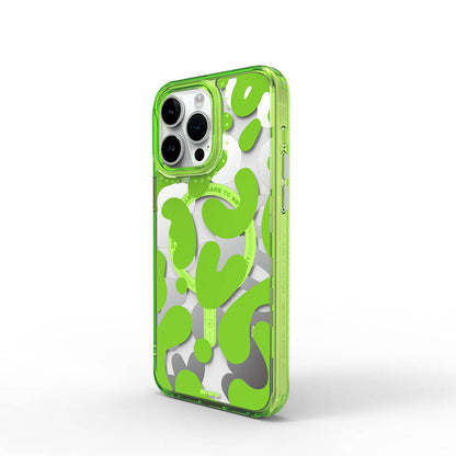 iPhone 15 Pro Kılıf M-safe Şarj Özellikli Boya Desenli Wiwu Fluorescent G Serisi Kılıf