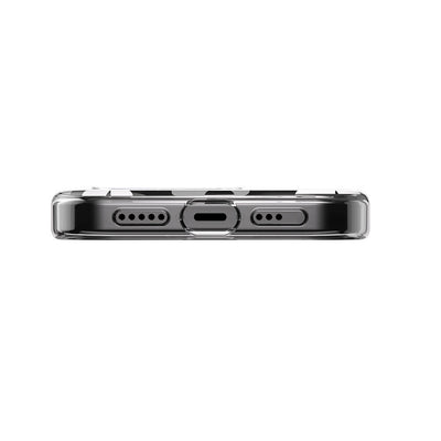 Apple iPhone 15 Pro Kılıf Magsafe Şarj Özellikli Çift IMD Baskılı Lisanslı Switcheasy Artist-M Fleur Kapak Gri