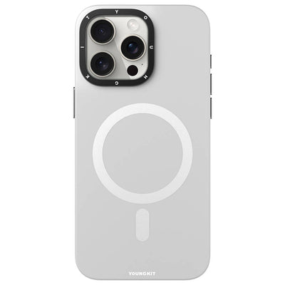 Apple iPhone 15 Pro Kılıf Magsafe Şarj Özellikli Çizilmeye ve Aşınmaya Dayanıklı Youngkit Velvet Serisi Kapak Siyah