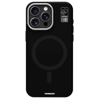 iPhone 15 Pro Kılıf M-safe Şarj Özellikli Kamera Standlı Youngkit Bitty Cream Kılıf