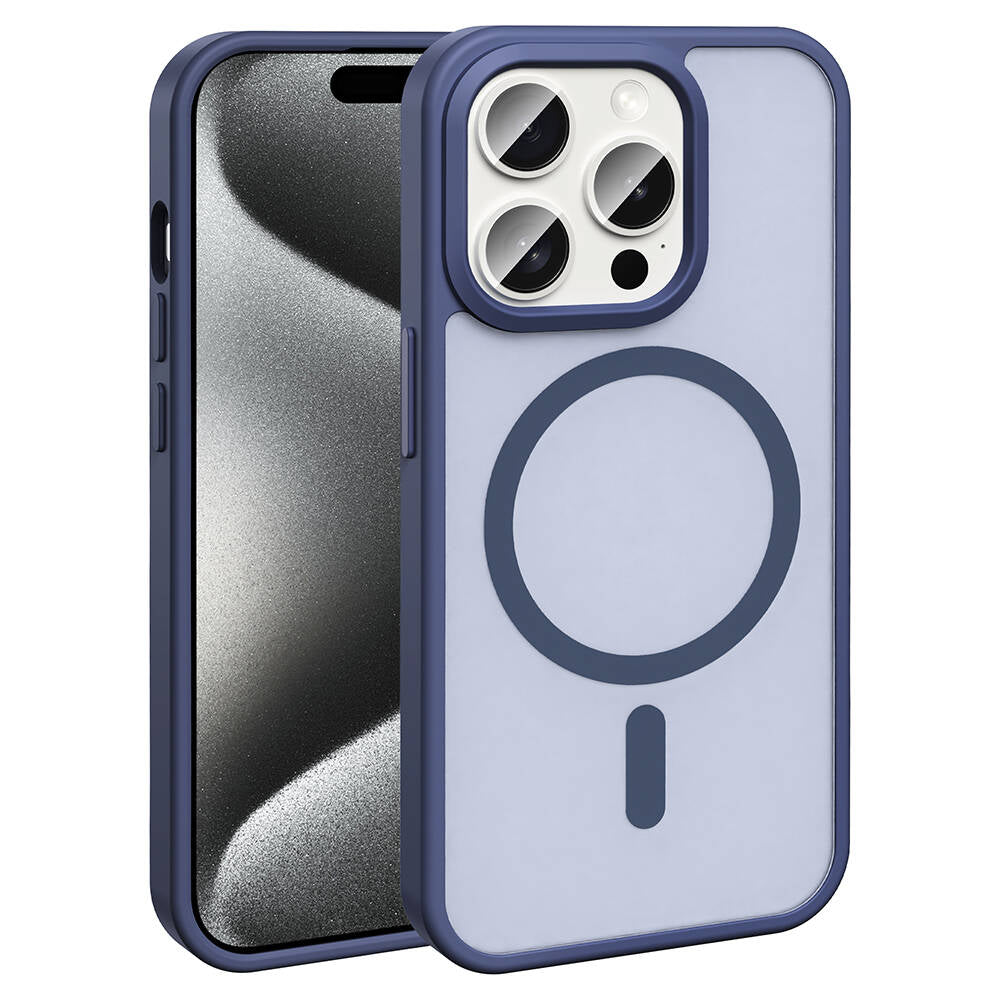 iPhone 15 Pro Kılıf M-safe Şarj Özellikli Mat Arka Yüzey Zore Sio Kılıf