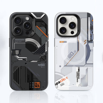 iPhone 15 Pro Kılıf M-safe Şarj Özellikli Mekanik Tasarımlı Benks Perspective Serisi Kılıf