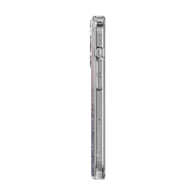Apple iPhone 15 Pro Kılıf Magsafe Şarj Özellikli Parlayan Simli Şeffaf Lisanslı Switcheasy Starfield-M Kapak Mor