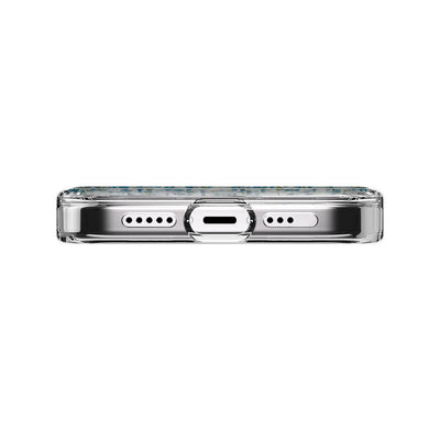 Apple iPhone 15 Pro Kılıf Magsafe Şarj Özellikli Parlayan Simli Şeffaf Lisanslı Switcheasy Starfield-M Kapak Mavi