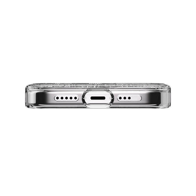 Apple iPhone 15 Pro Kılıf Magsafe Şarj Özellikli Parlayan Simli Şeffaf Lisanslı Switcheasy Starfield-M Kapak Mavi