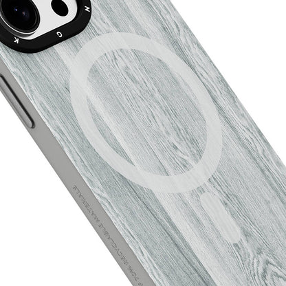 iPhone 15 Pro Kılıf M-safe Şarj Özellikli Sararmaya Dayanıklı Youngkit Wood Forest Serisi Kılıf