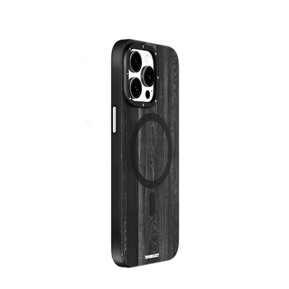 iPhone 15 Pro Kılıf M-safe Şarj Özellikli Sararmaya Dayanıklı Youngkit Wood Forest Serisi Kılıf
