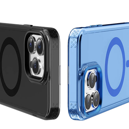 iPhone 15 Pro Kılıf M-safe Şarj Özellikli Saydam Arka Yüzey Recci Crystal Color Serisi Kılıf