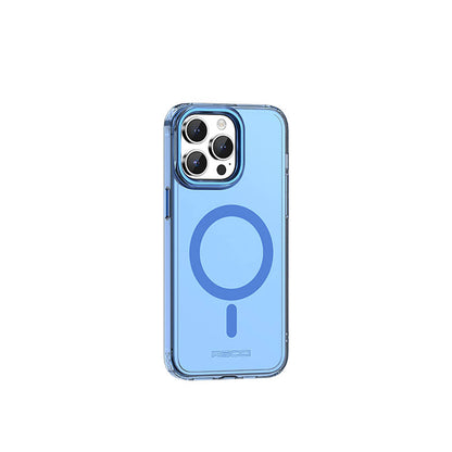 iPhone 15 Pro Kılıf M-safe Şarj Özellikli Saydam Arka Yüzey Recci Crystal Color Serisi Kılıf