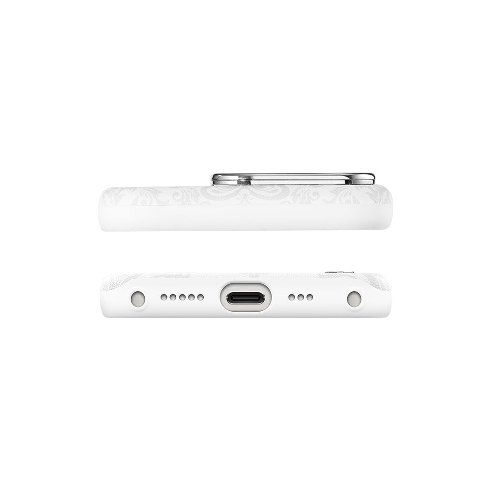 iPhone 15 Pro Kılıf M-safe Şarj Özellikli Suni Deri Tasarımlı Desenli Pynana Print Serisi Kılıf