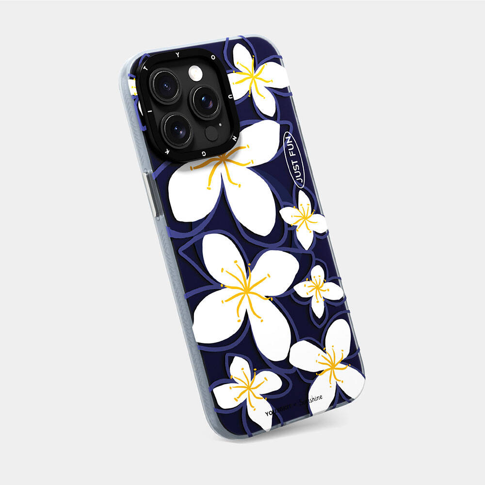 Apple iPhone 15 Pro Kılıf Magsafe Şarj Özellikli Sunshine Tasarımlı Youngkit Smile Serisi Kapak Lacivert