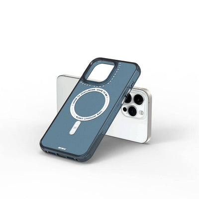 Apple iPhone 15 Pro Kılıf Magsafe Şarj Özellikli Wiwu Basic Color J Serisi Kapak Gri