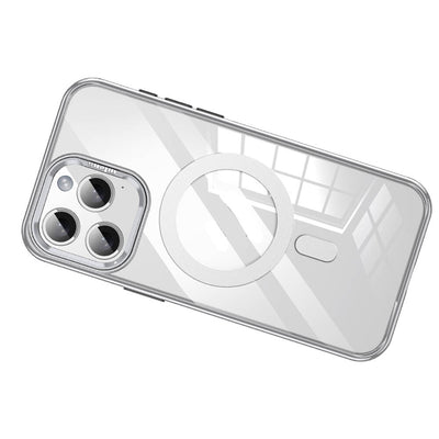 Apple iPhone 15 Pro Kılıf Magsafe Şarj Özellikli Wlons Standlı Efsane Kapak Gümüş