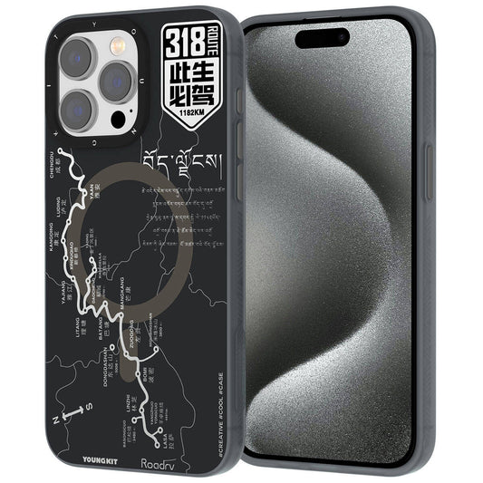 iPhone 15 Pro Kılıf M-safe Şarj Özellikli Youngkit 318 Road Serisi Kılıf