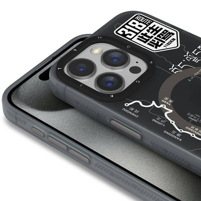 Apple iPhone 15 Pro Kılıf Magsafe Şarj Özellikli Youngkit 318 Road Serisi Kapak Siyah