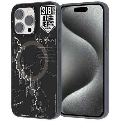 iPhone 15 Pro Kılıf M-safe Şarj Özellikli Youngkit 318 Road Serisi Kılıf